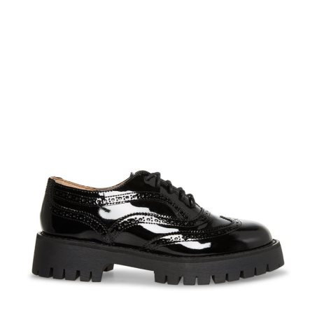 Black Steve Madden Lance Patent Women's Platform Shoes | PH 3698NPY